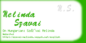 melinda szavai business card